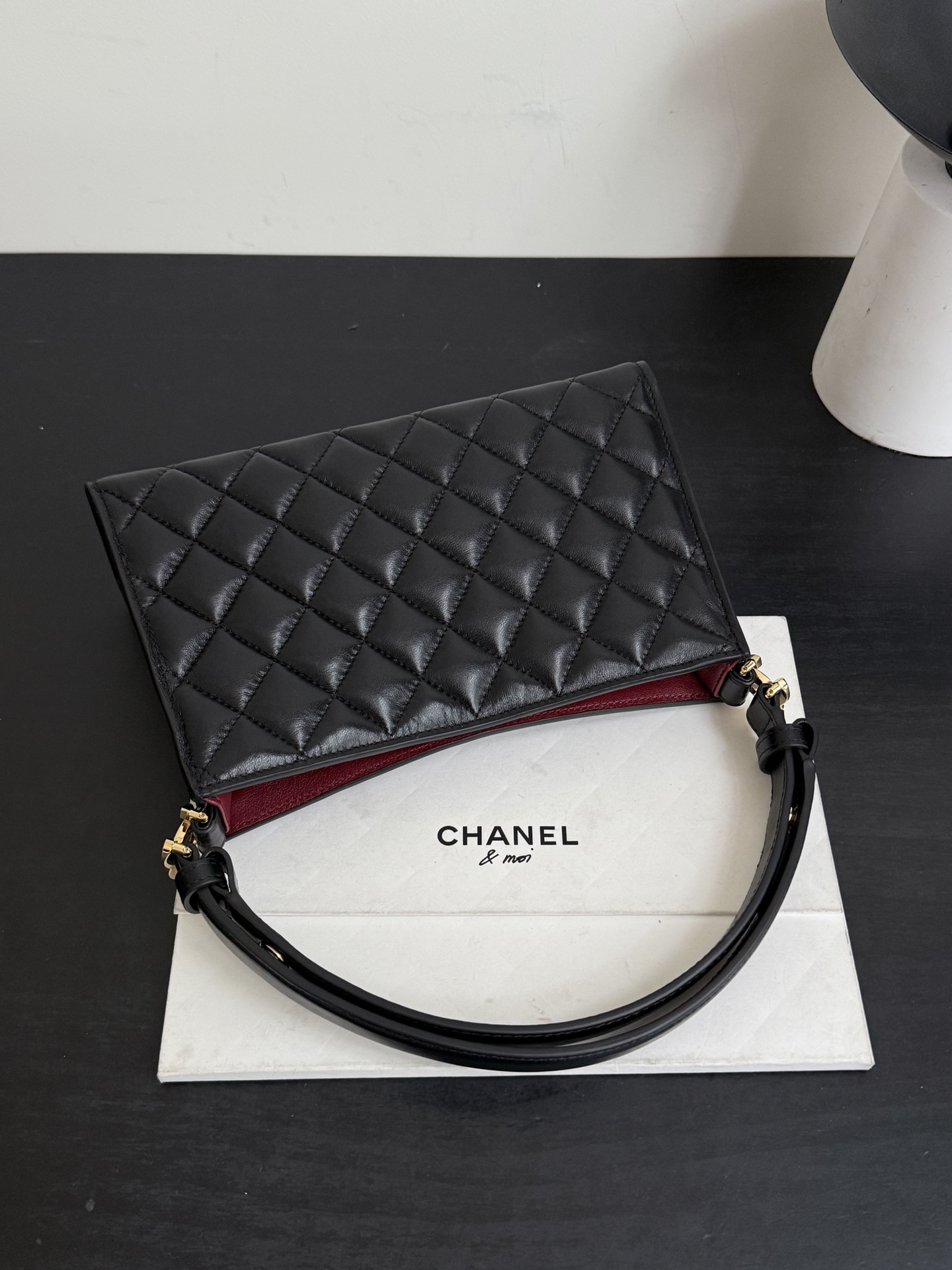 31 Bag Medium in Black Quilted Lambskin with Gold-Tone Hardware - Mocuir