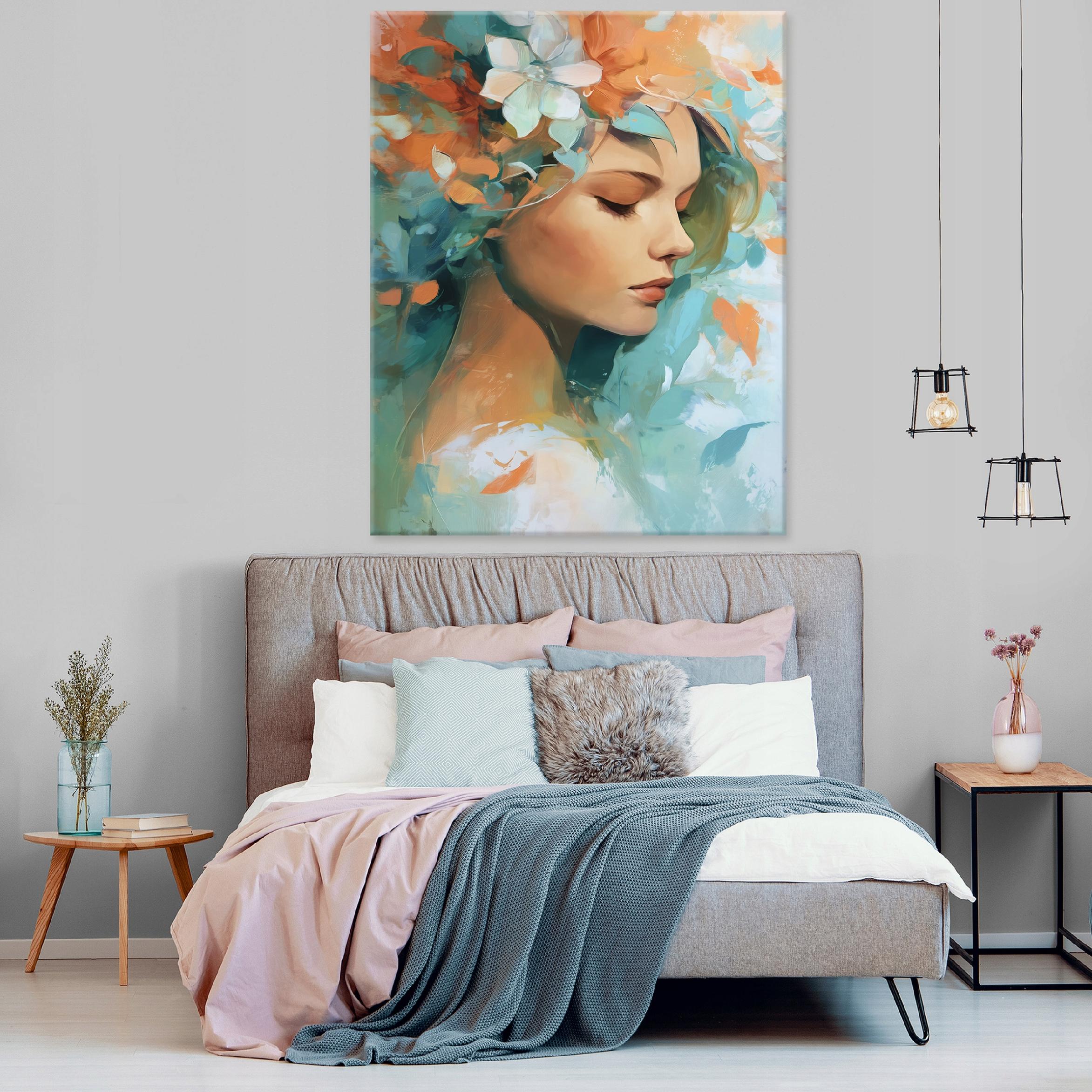 Abstract painting of a woman's face for the bedroom, living room, or kitchen on canvas, 40x30