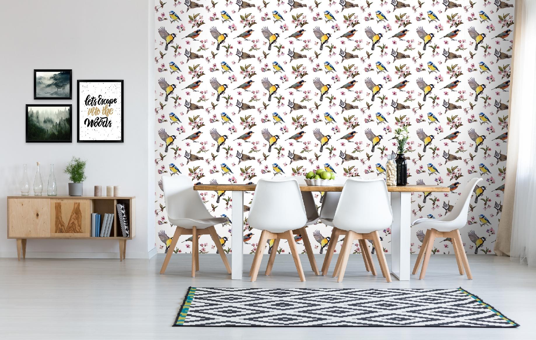 Wallpaper birds flowers leaves wallpapers