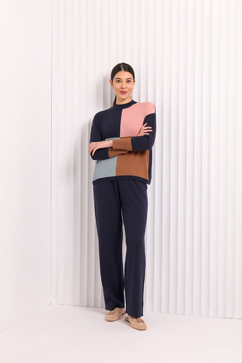 Cashmere-Blend Wide Leg