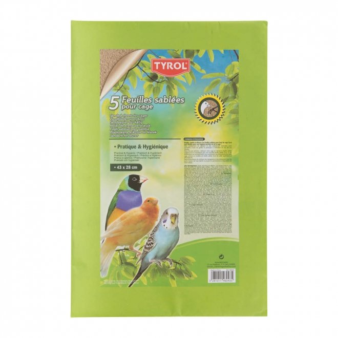 Tyrol Sandpapir L 43x25cm 5stk