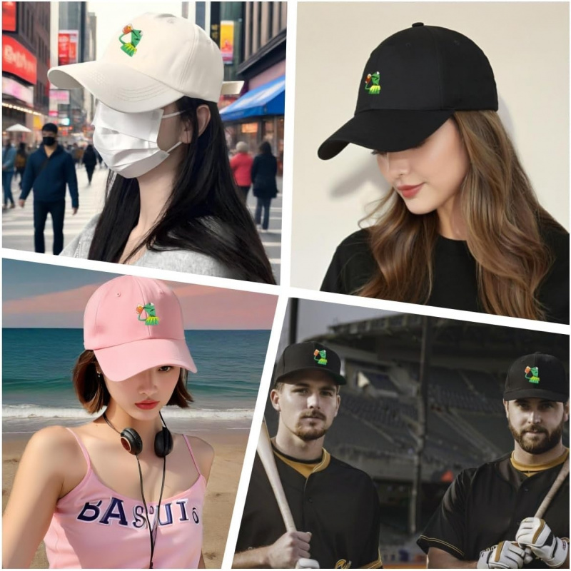 Frog Embroidered Baseball Cap