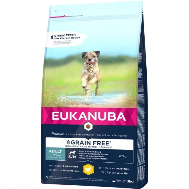 Eukanuba Grain Free Adult Small & Medium Breed Chicken