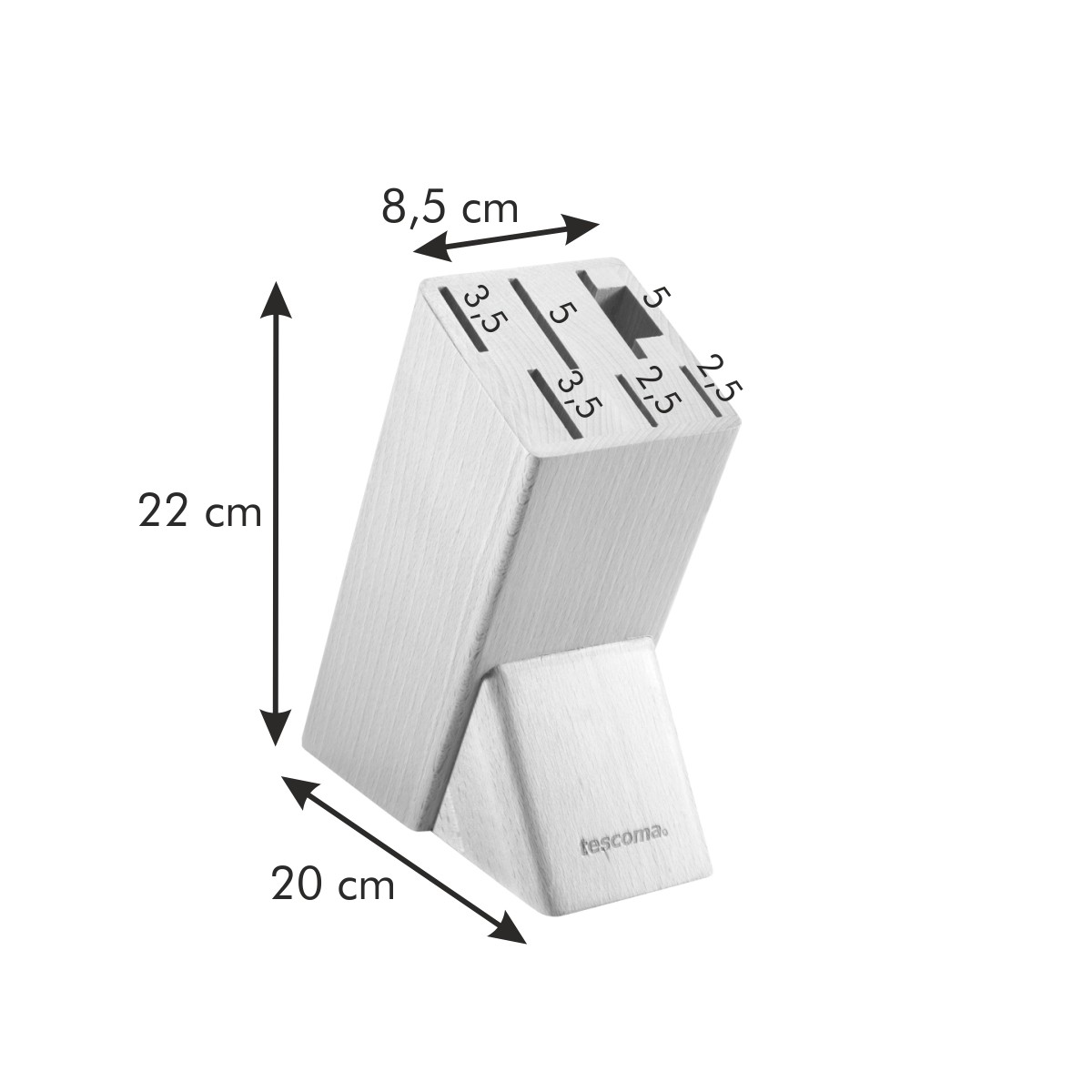 Blok NOBLESSE pro 6 nožů, nůžky na drůbež / ocílku