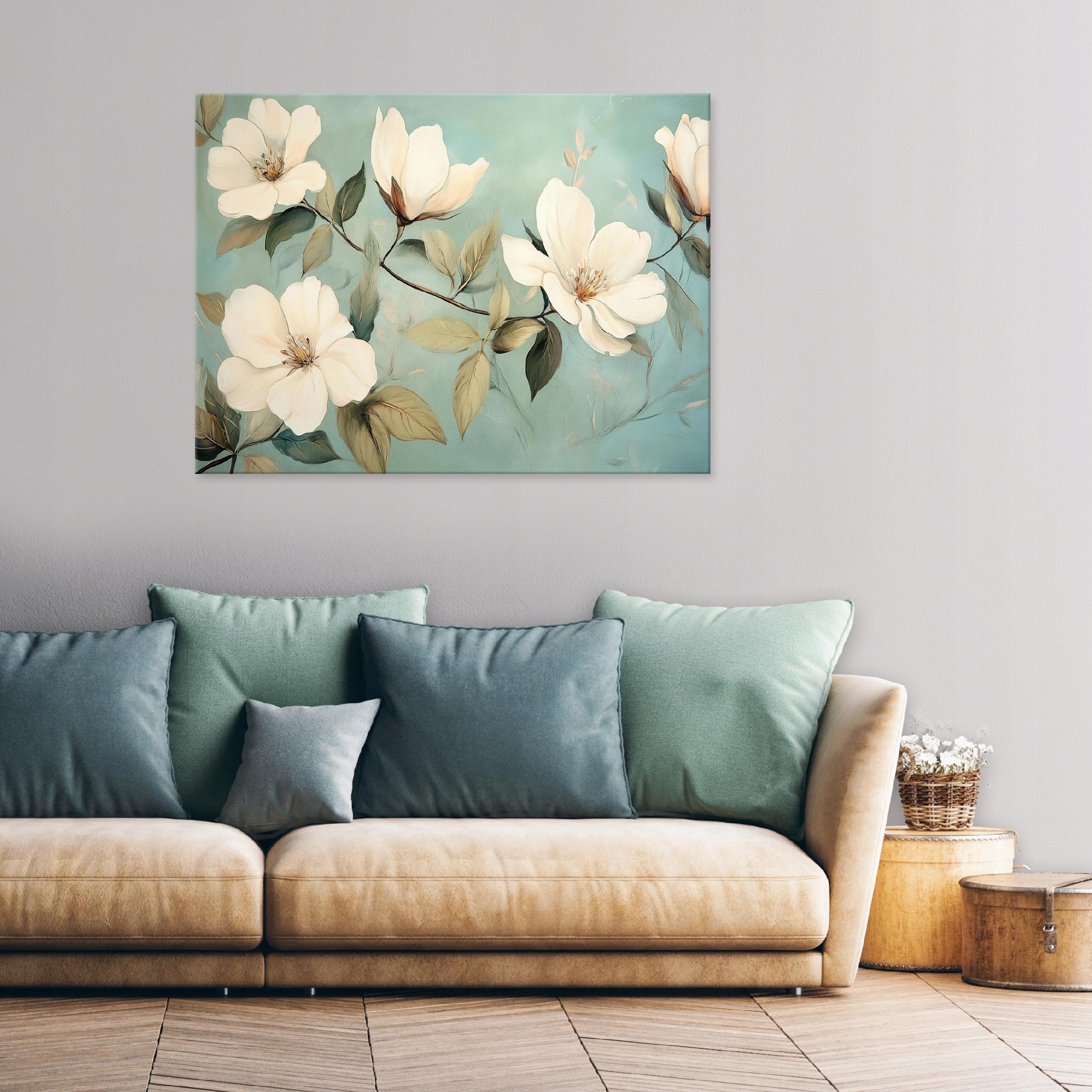 Modern floral painting for the bedroom, living room, or kitchen, on canvas, 40x30