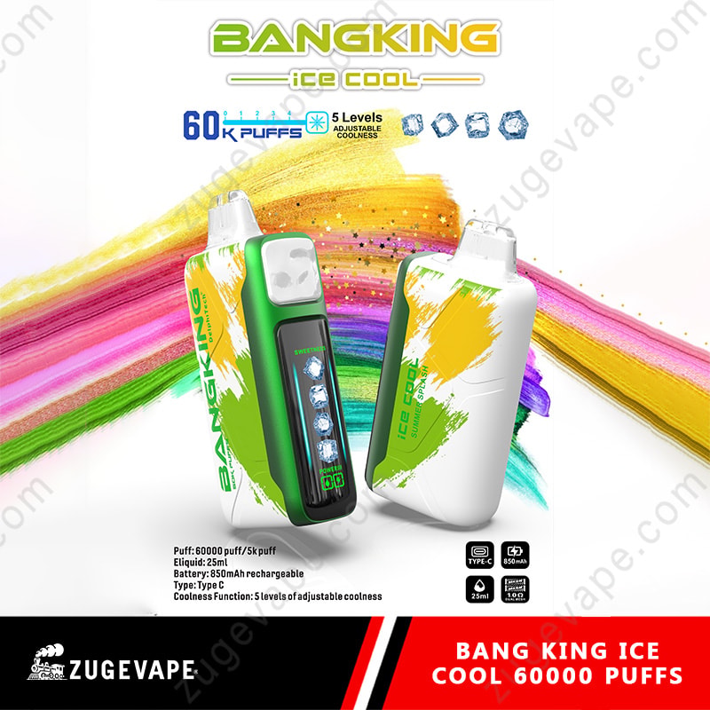 【Hot Sale🔥】Bang King Ice Cool 60000 Puffs 60K Adjustable Coolness Disposable Vape
