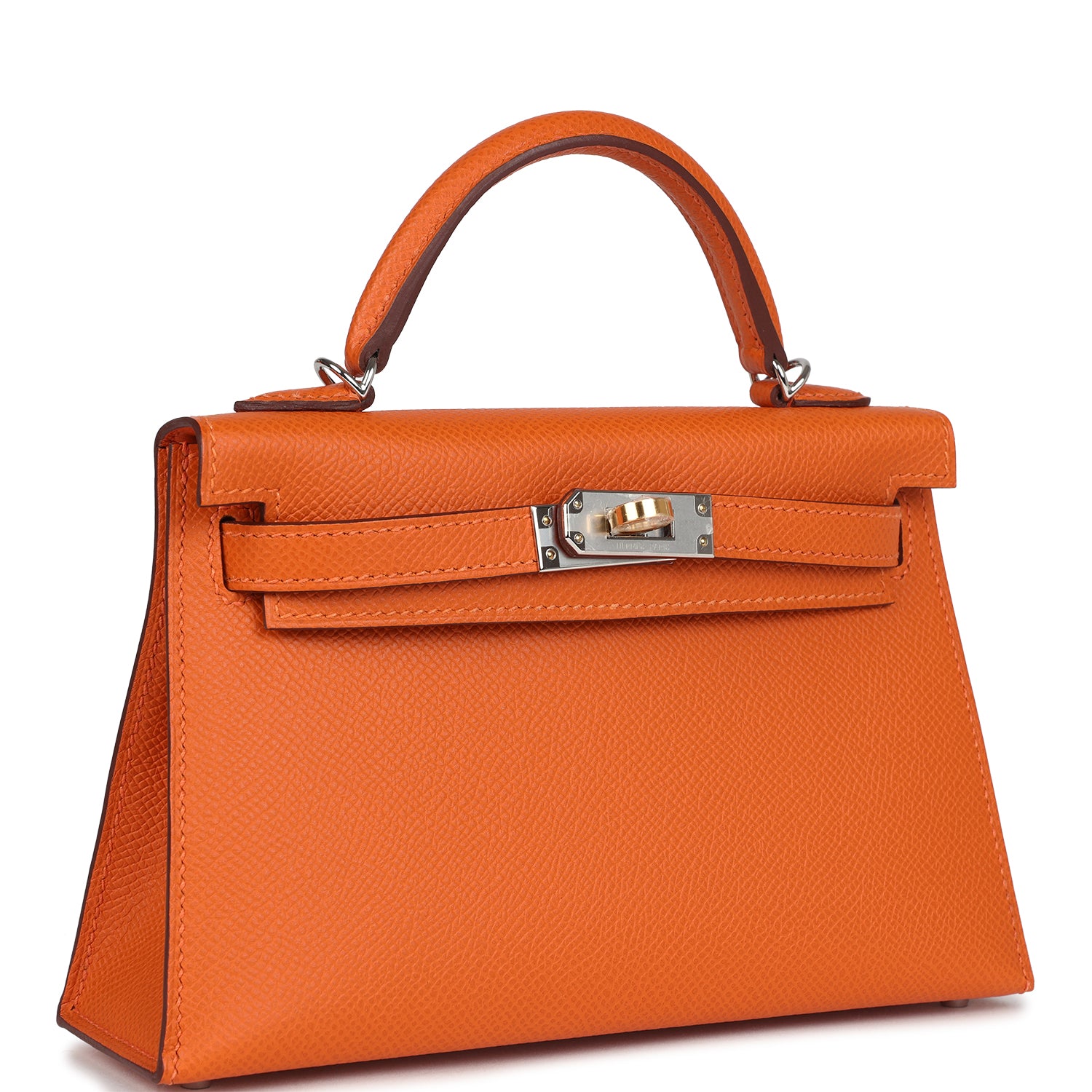 Kelly Sellier 20 Orange Epsom Electrum Hardware