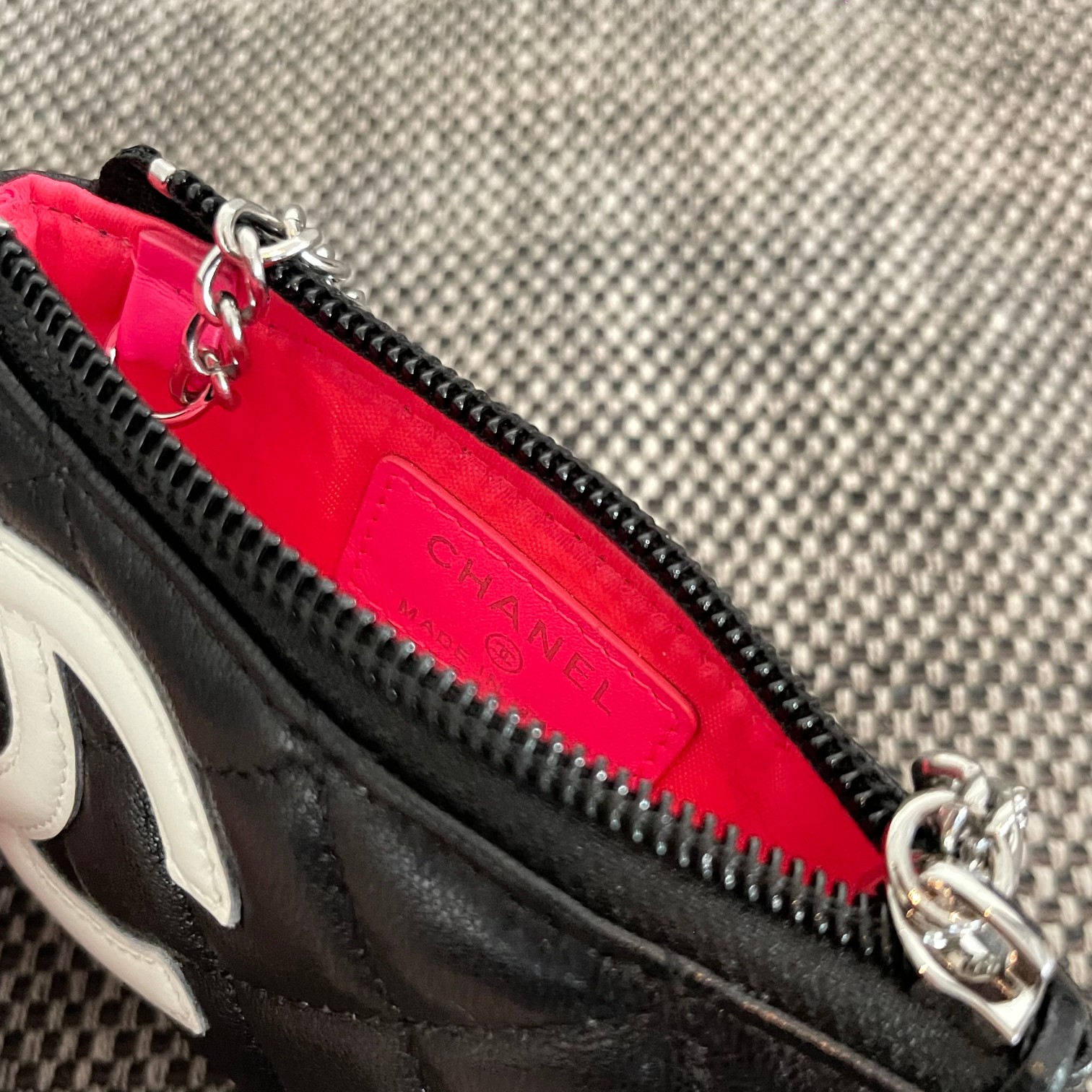 Cambon Quilted Lambskin Coin Purse&Card Holder - Mocuir