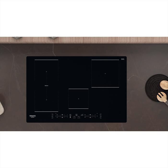 HOTPOINT ARISTON - Piano cottura induzione HB 0577B NE 77 cm-Nero