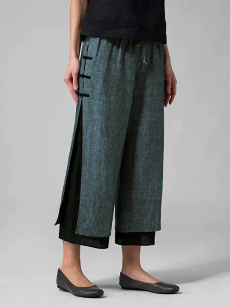 Cotton-linen Fashion Ankle Pants