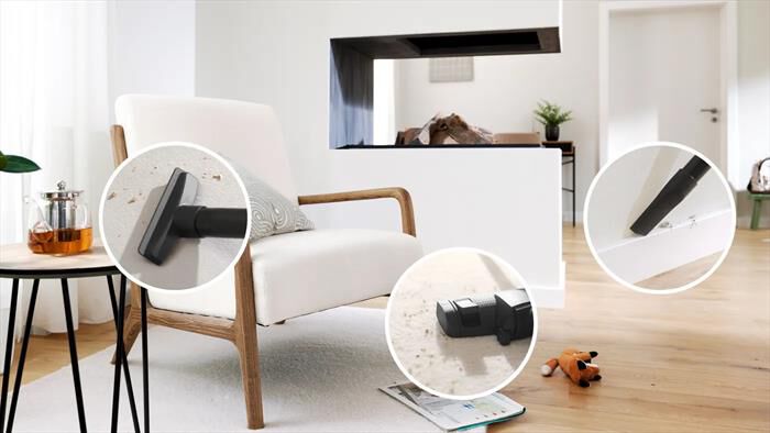 BOSCH - Aspirapolvere a traino BGB41PET1-Nero, Rosso