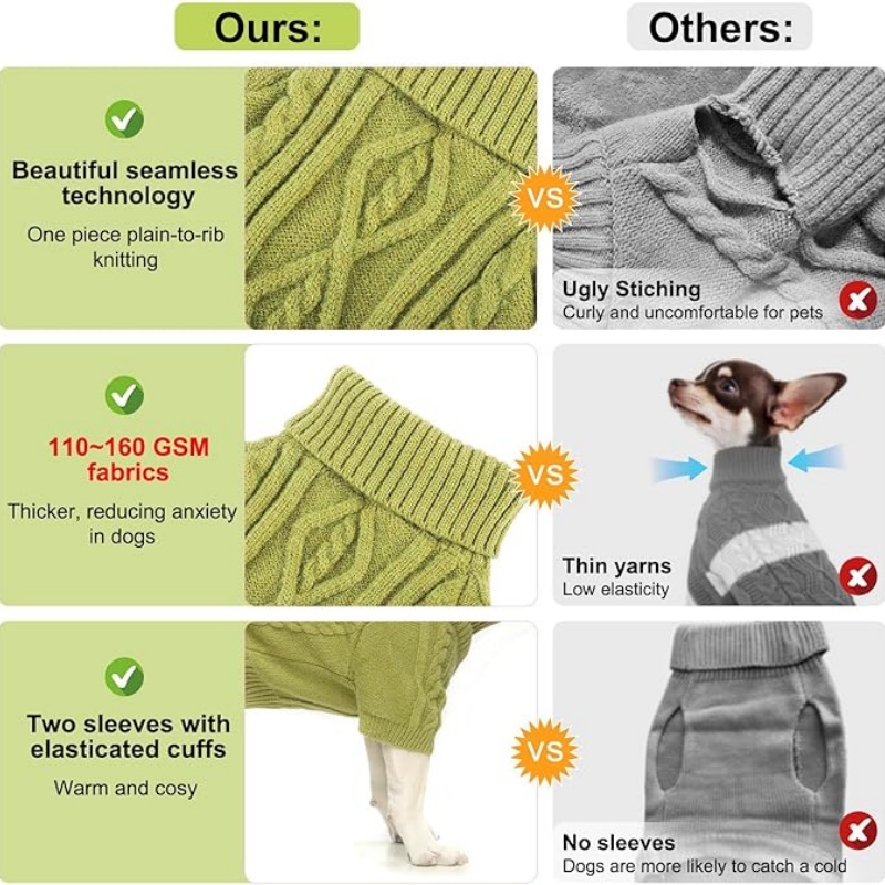 FURATTIRE Medium Dog Sweater Female Male