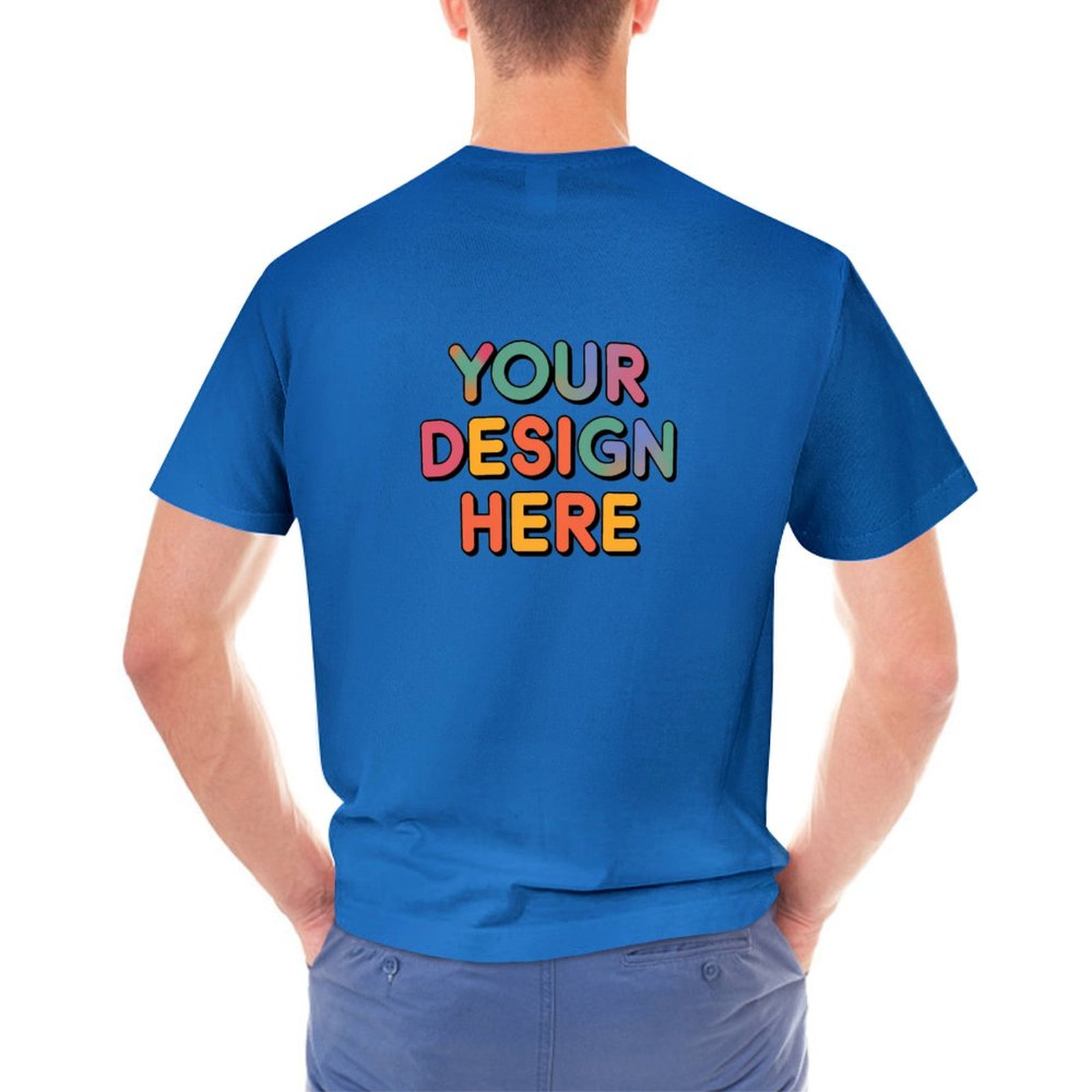 Customized Men’s T-Shirt Back Print in Pure Cotton