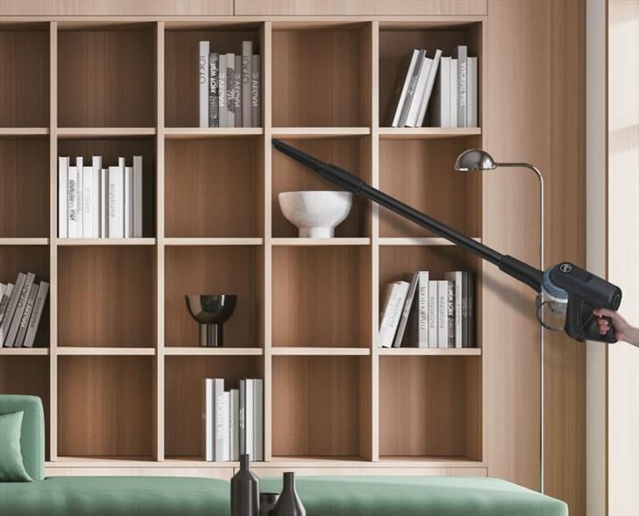 HOOVER - Aspirapolvere ricaricabile HF401P 011-Nero, Argento