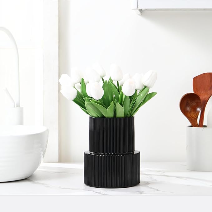 VASEA Amber Glass Vase