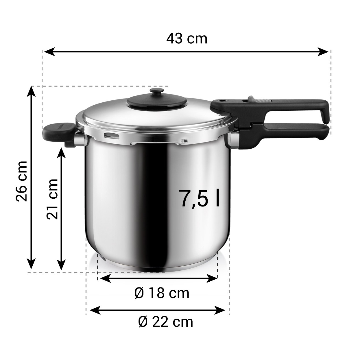 Tlakový hrnec GrandCHEF 7,5 l