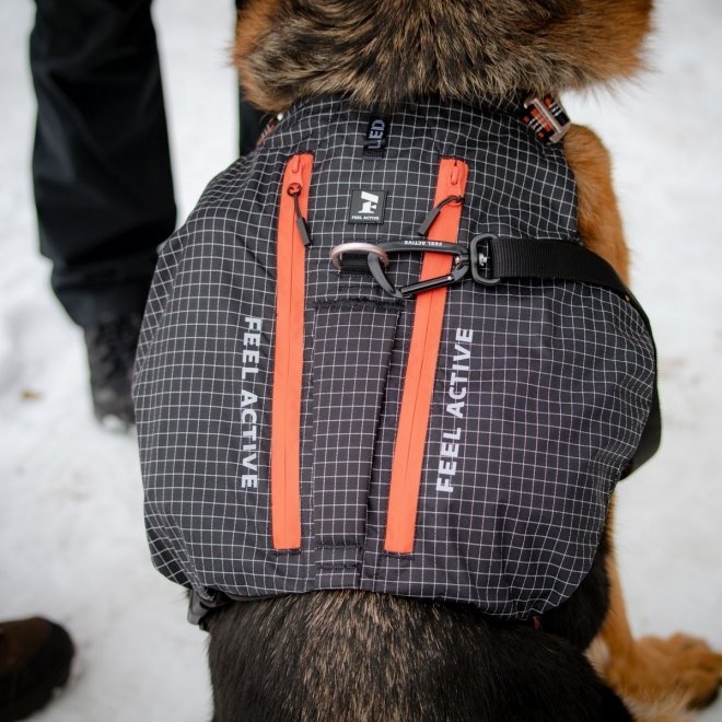 Feel Active Trekbag Hundesele Ryggsekk, Svart