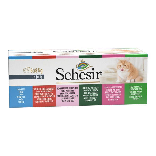 Schesir Mixed up Mixed Wholefood/Jelly Wholefood/Jelly Variety Pack 6x85g
