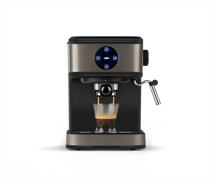BLACK & DECKER - Macchina da caffè espresso BXCO850E-Grigio anti-impronta