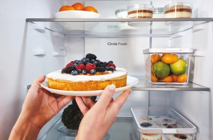 CANDY - Frigorifero combinato CNCQ2T618EX Classe E 355 lt-Stainless steel