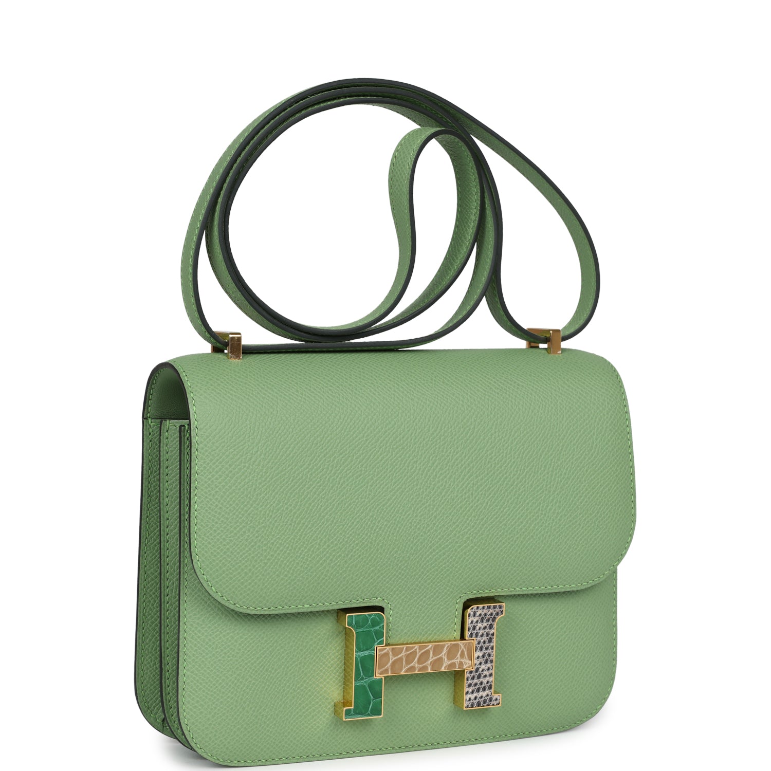 Constance 18 Vert Criquet Epsom Marquette Hardware