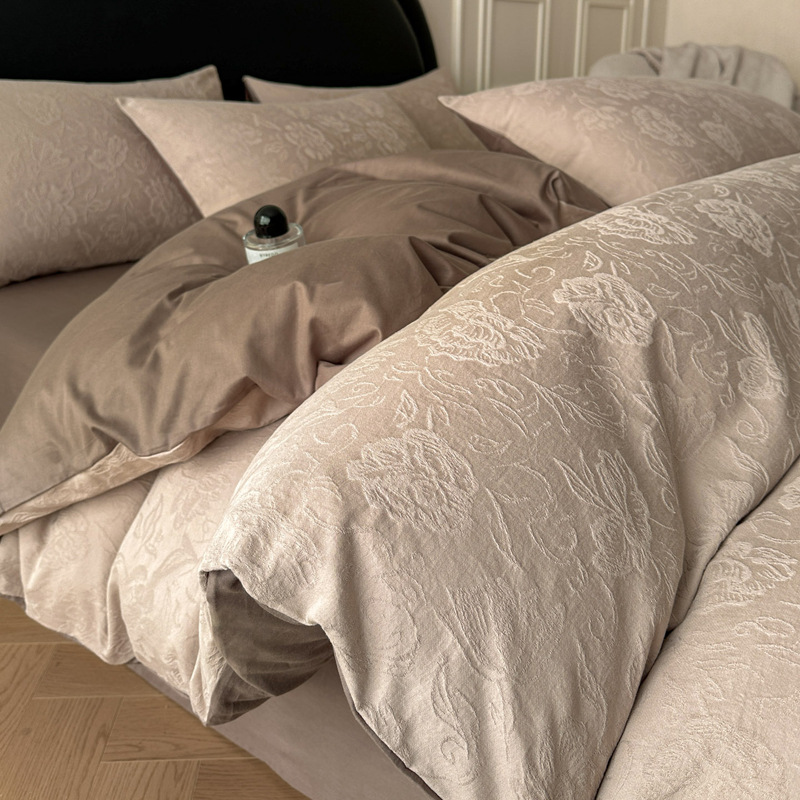 Long-staple cotton bed set of four 100% cotton 60 cotton jacquard quilt cover bed linen