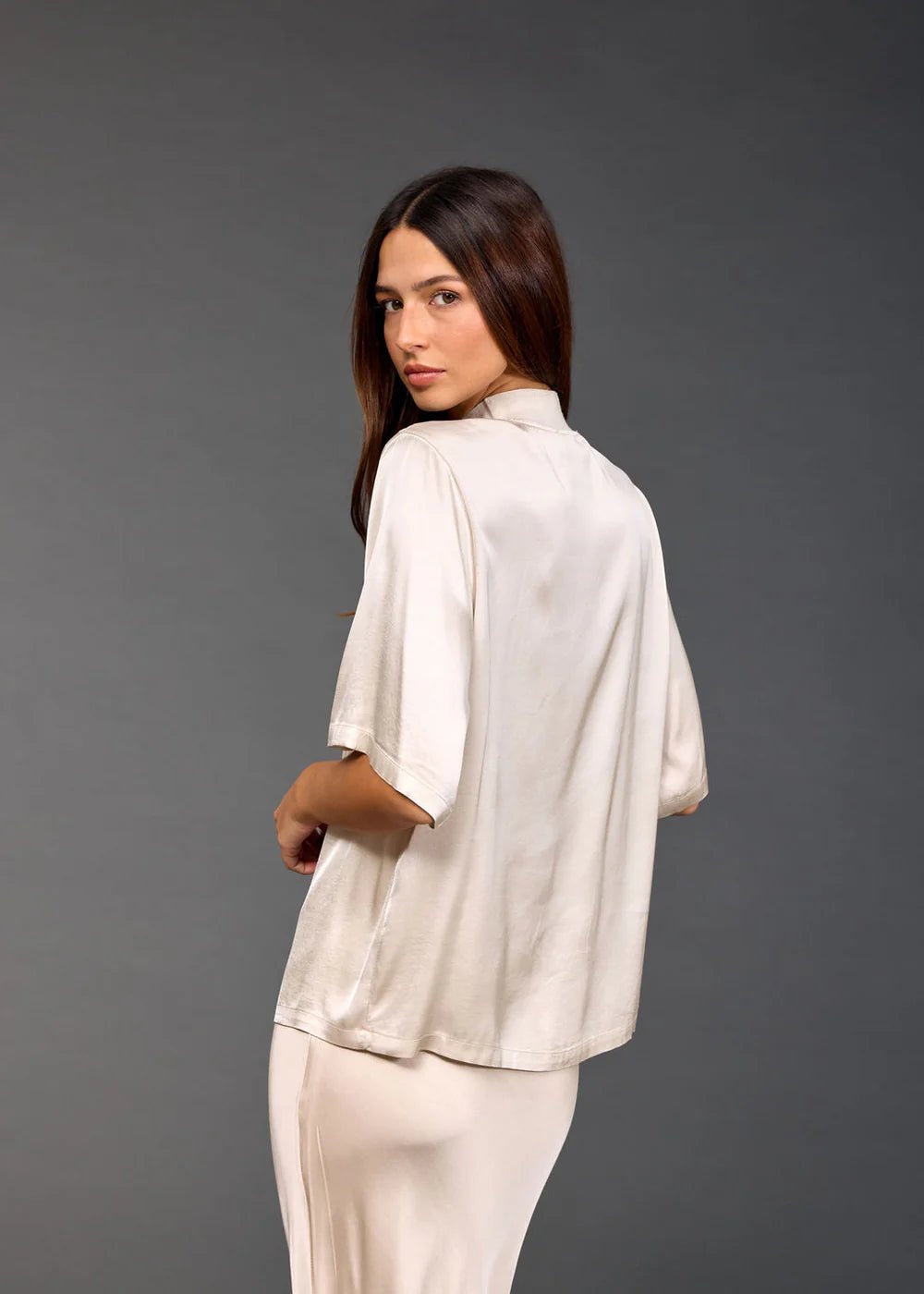 Relaxed Funnel Neck Top