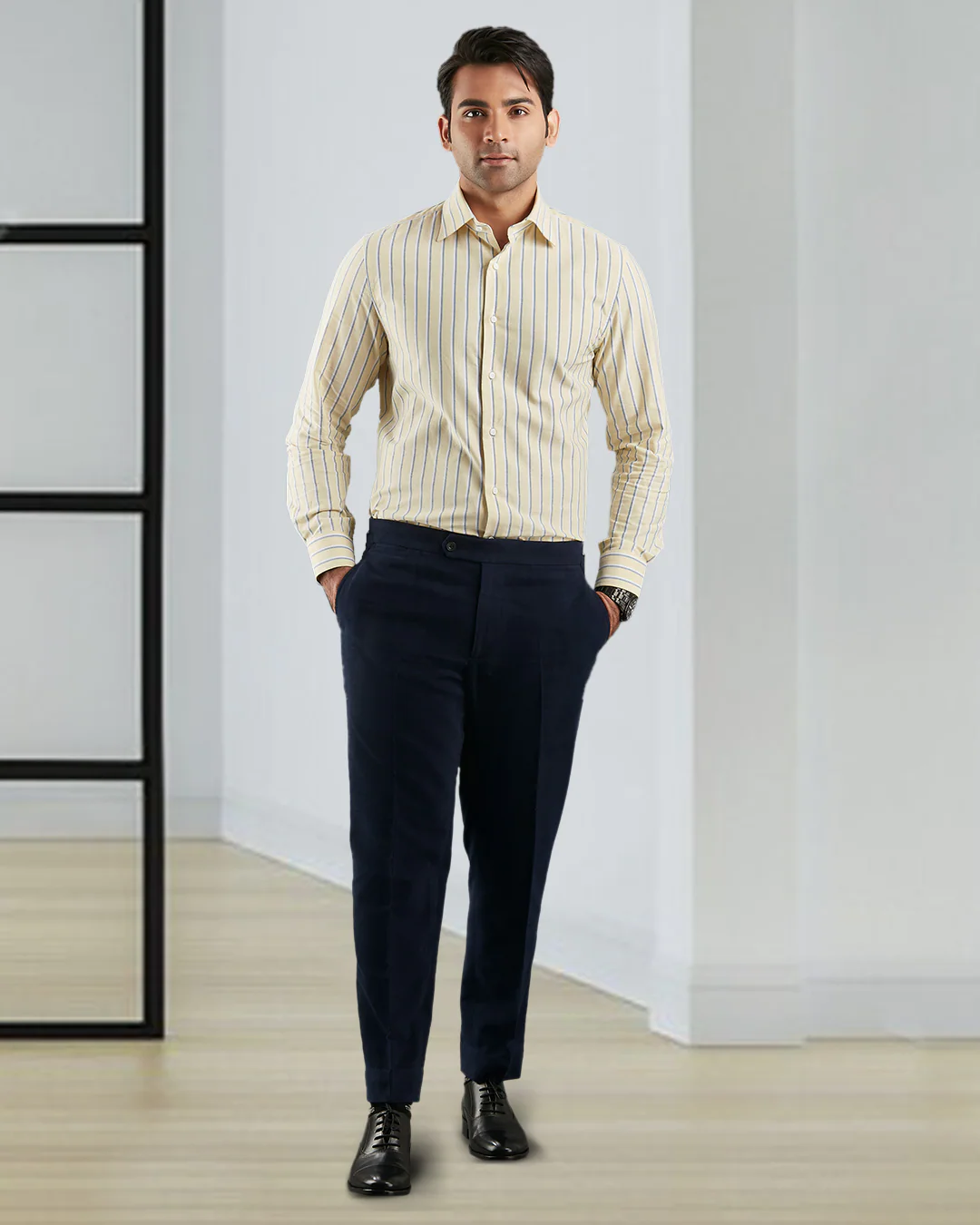 Dark Blue Moleskin Dress Pant