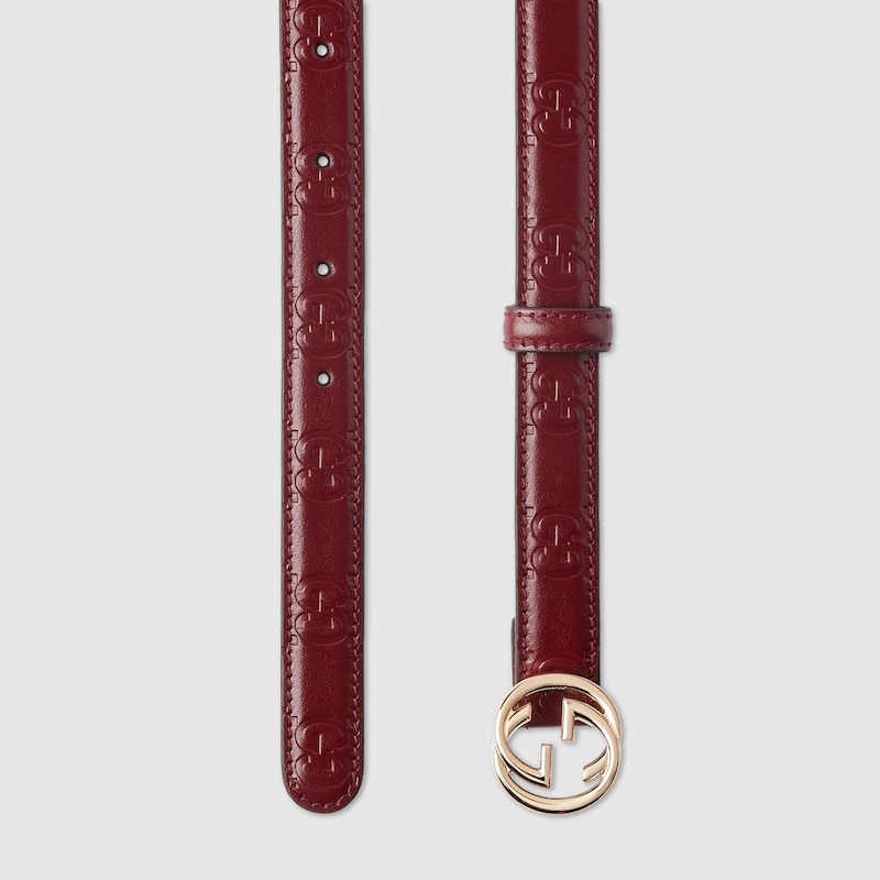 Belt with Interlocking G buckle