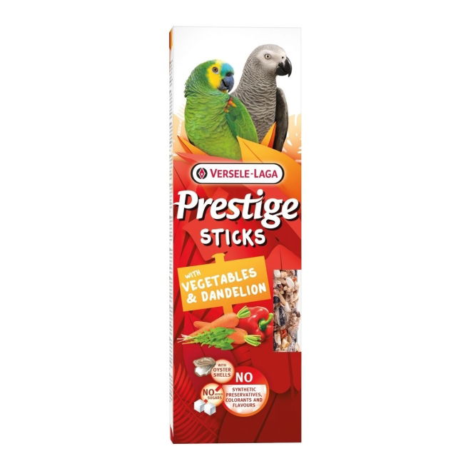 Versele-Laga Prestige Sticks Parrots grønnsaker & løvetann 140 g
