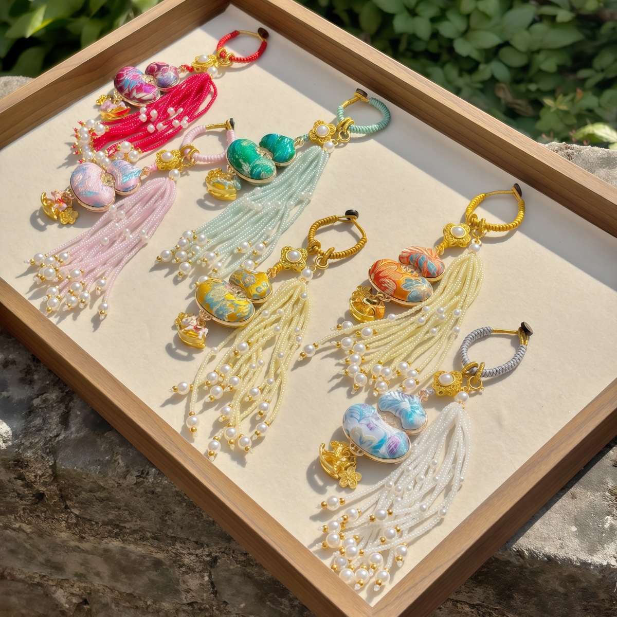 Chinese style embroidery gourd pendant decoration