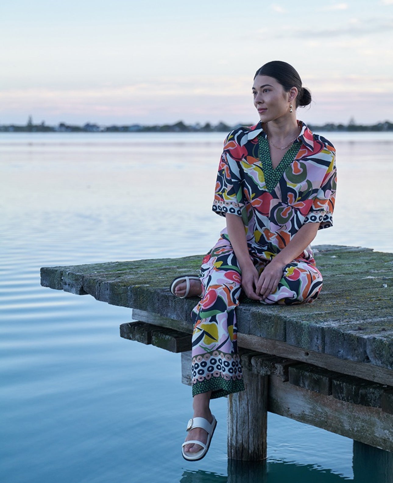 Vibrant Viscose Wide Leg Pant‌