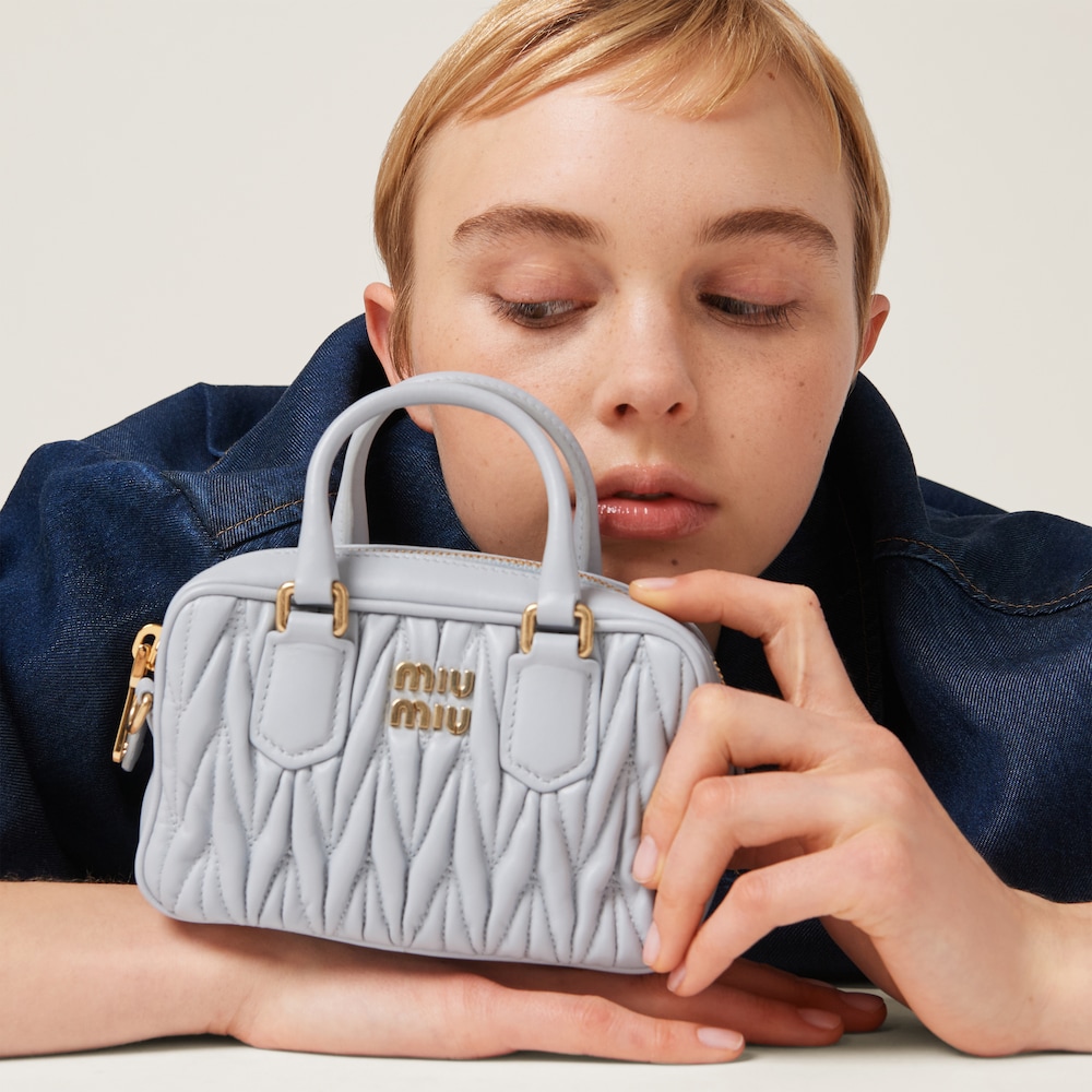 Arcadie Matelassé nappa leather micro-bag