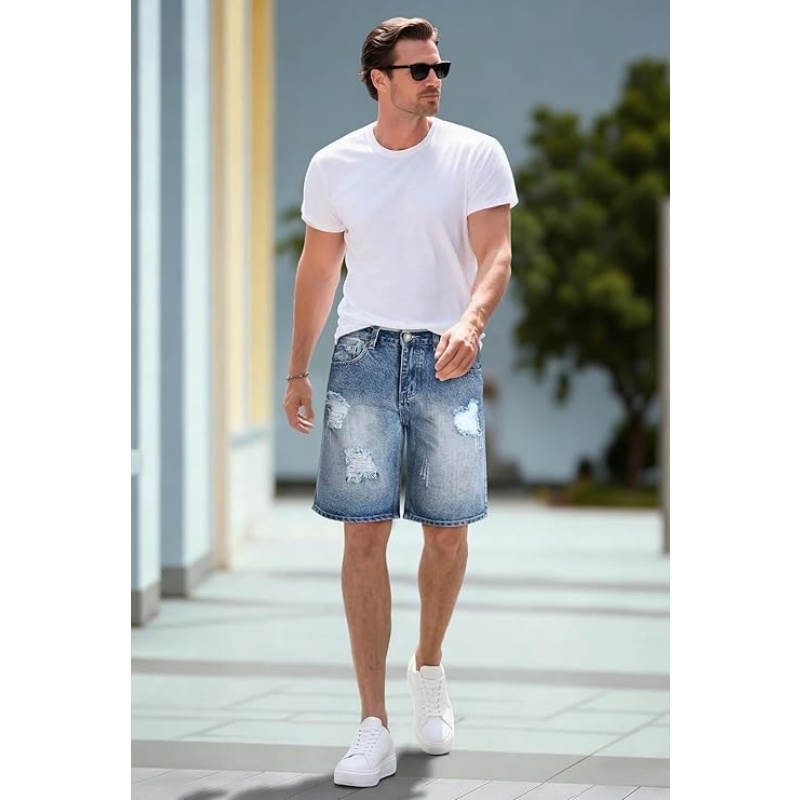 Mens Baggy Denim Shorts
