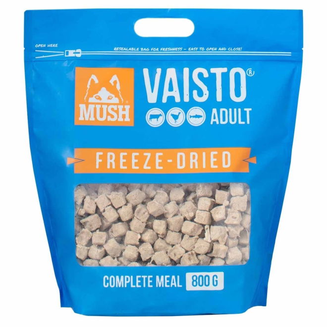MUSH Vaisto Dog Adult Frysetørket Storfe, Kalkun & Laks