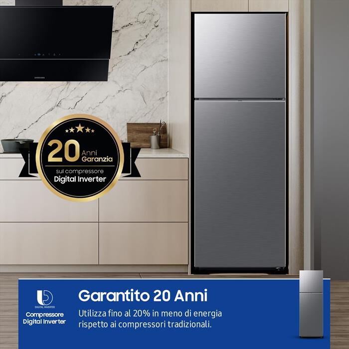 SAMSUNG - Frigorifero 2 porte RT35CG5644S9ES Classe E 348 lt-METAL INOX