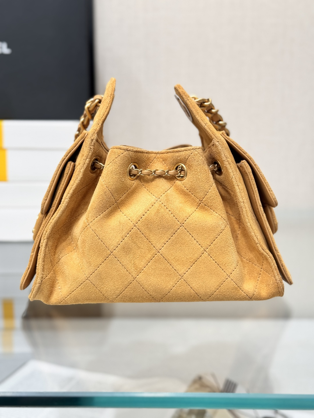 25Bag Mini Drawstring Bag（Ginger Yellow） - Mocuir