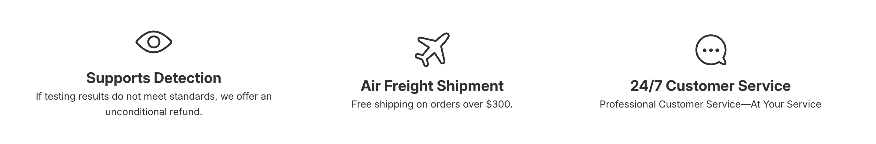 Supports Detection - Air Freight Shipment - 24/7 Customer Service