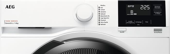 AEG - Asciugatrice TR7HG8C 8Kg Classe C-Bianco