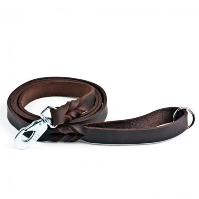 Feel Leather Braid flettet lærkobbel m/stållås
