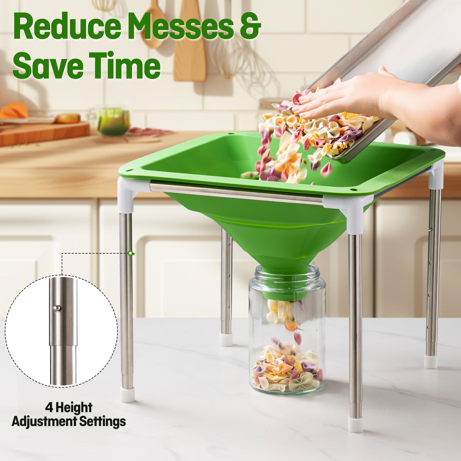 Extra-large silicone folding funnel freeze dryer kitchen accessories