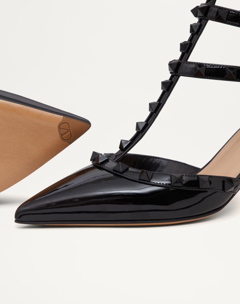 PATENT ROCKSTUD PUMPS WITH MATCHING STRAPS AND STUDS 65 MM
