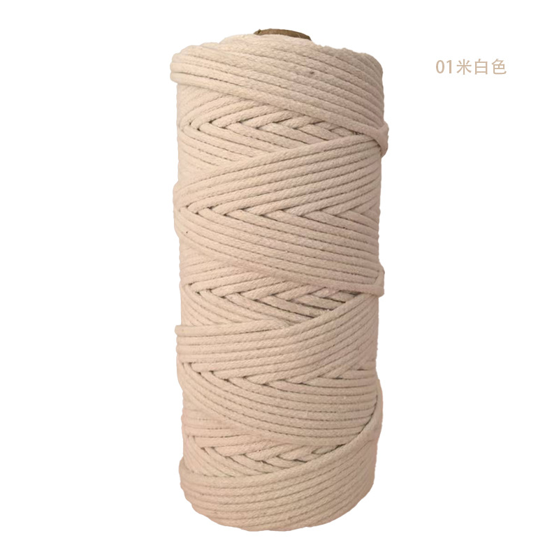 Braided rope drawstring decorative tapestry rope tag rope colored cotton rope