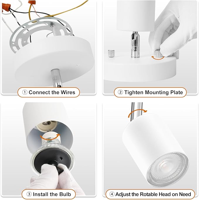 SPOTLUMINARA LED 4 Light Track Lighting Kit