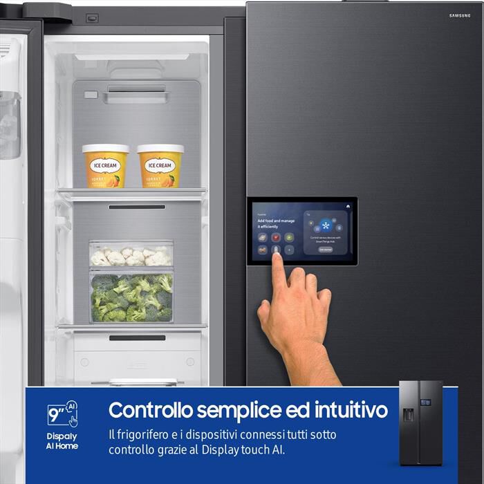 SAMSUNG - Frigorifero side by side RS90F64EDFEF 614L ClasseD-Antracite