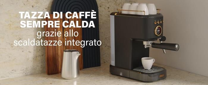 PRINCESS - MACCHINA CAFFE' ESPRESSO 3 IN 1-Nero / Acciaio-Plastica