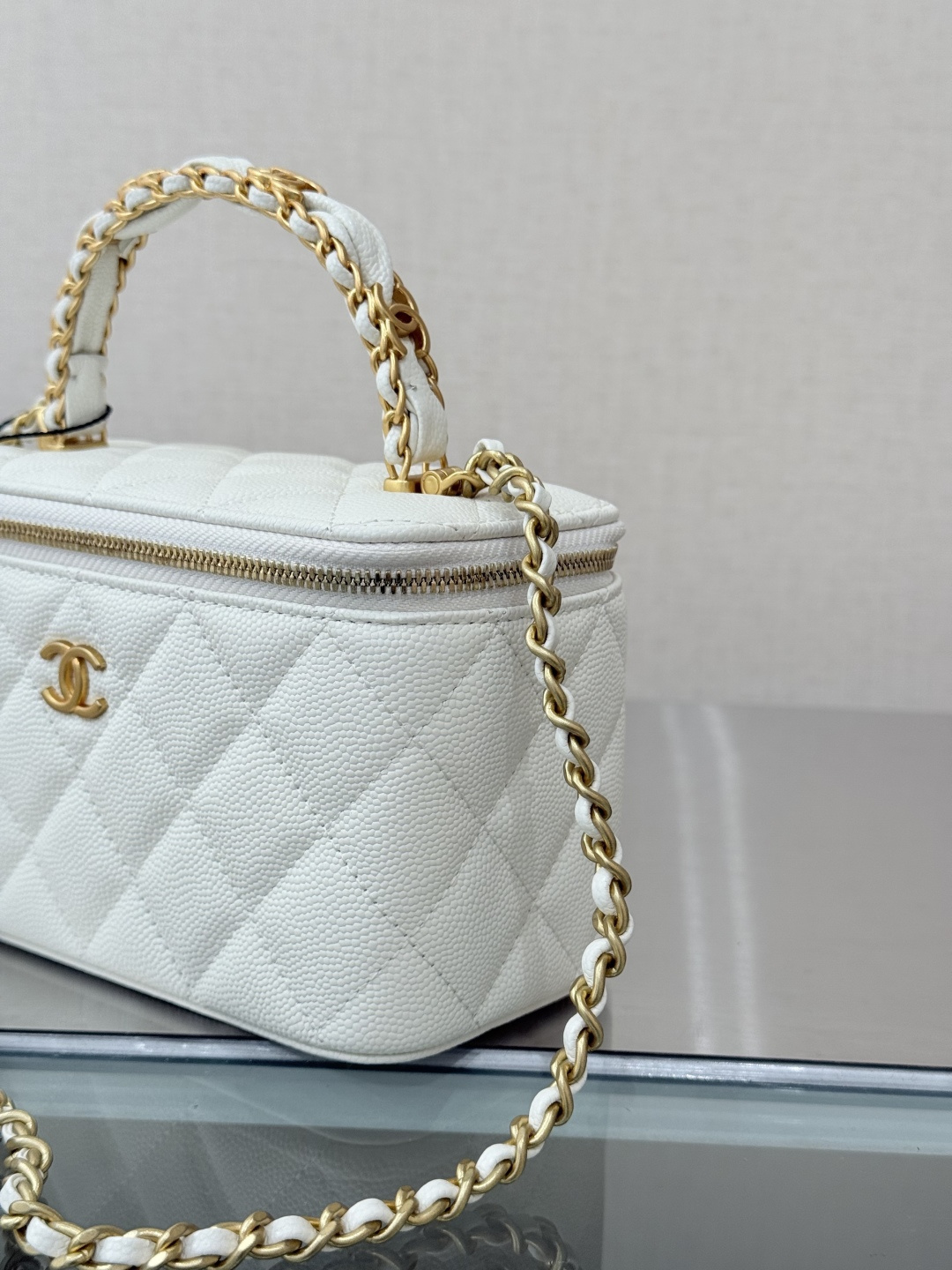 Vanity Case with Handle（White） - Mocuir