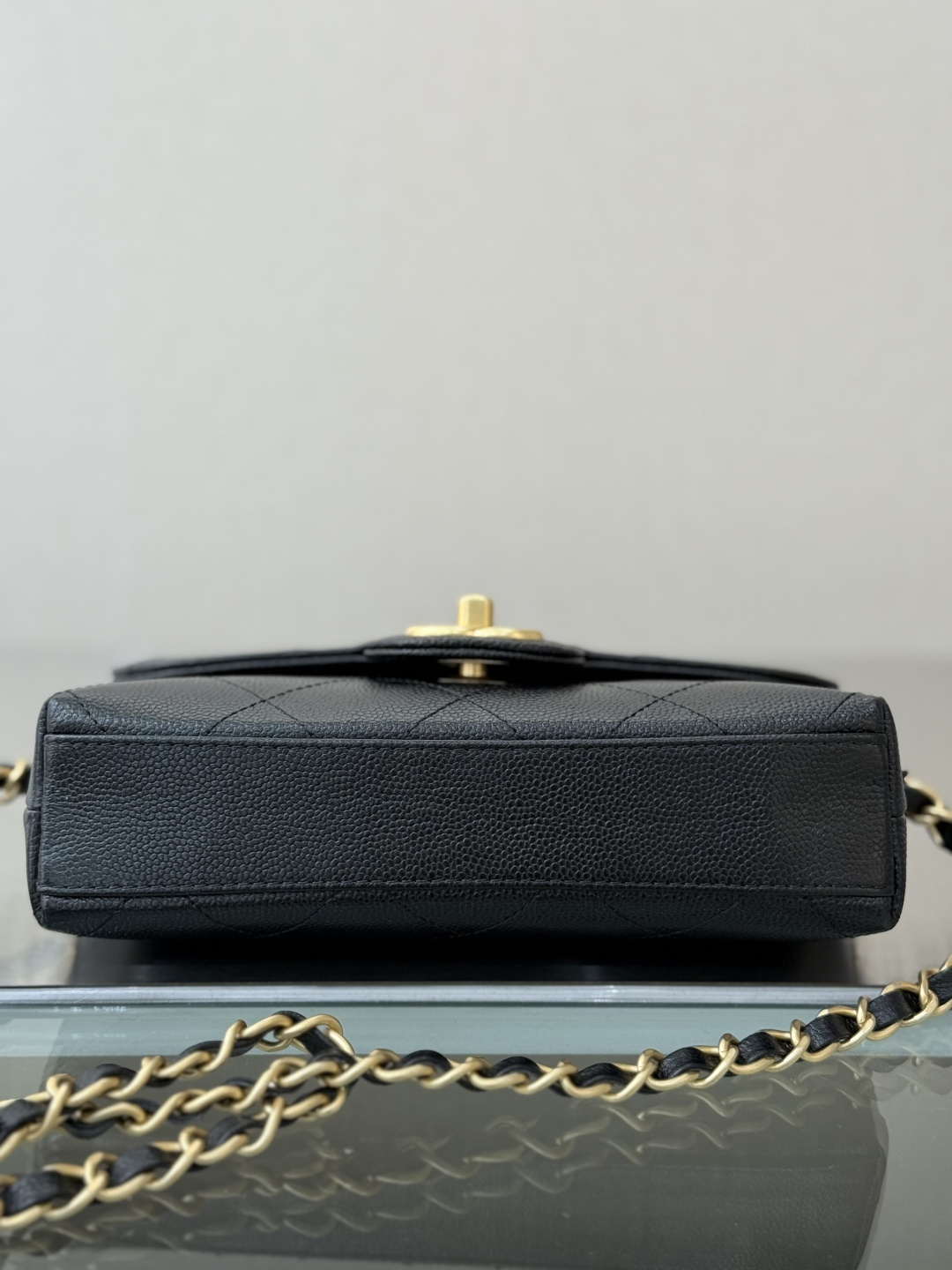 Small Rectangular Flap Bag with Top Handle - Mocuir