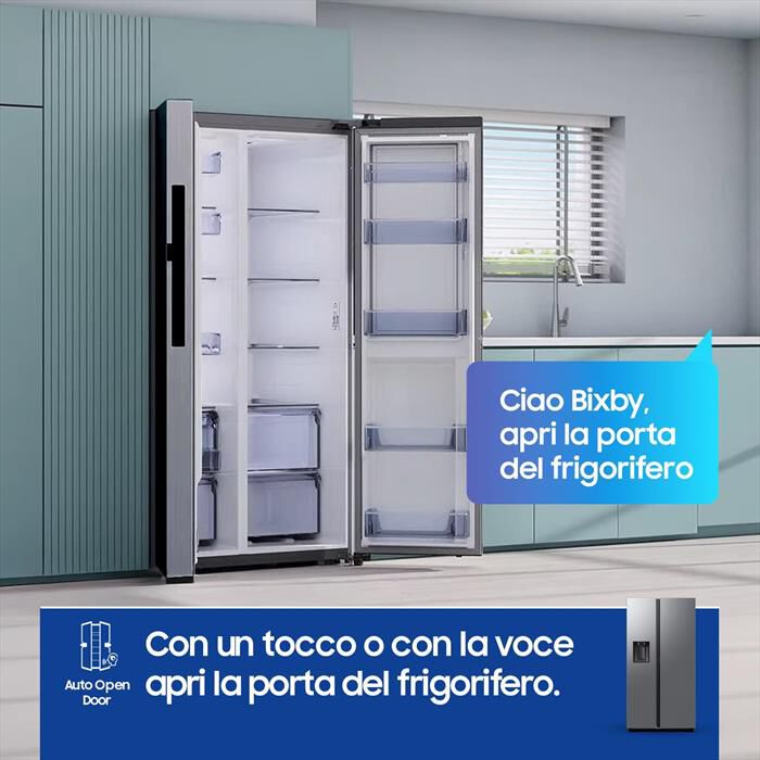 SAMSUNG - Frigorifero side by side RS80F67KCTEF Classe C-Inox