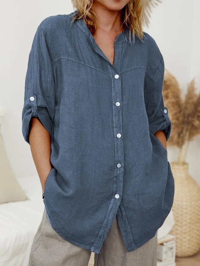 Summer basic casual long-sleeved shirts and tops